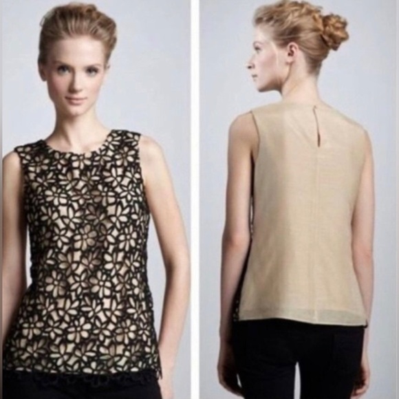 Neiman Marcus Tops - NWT neiman marcus Lela rose guipure tank top blouse Sz small